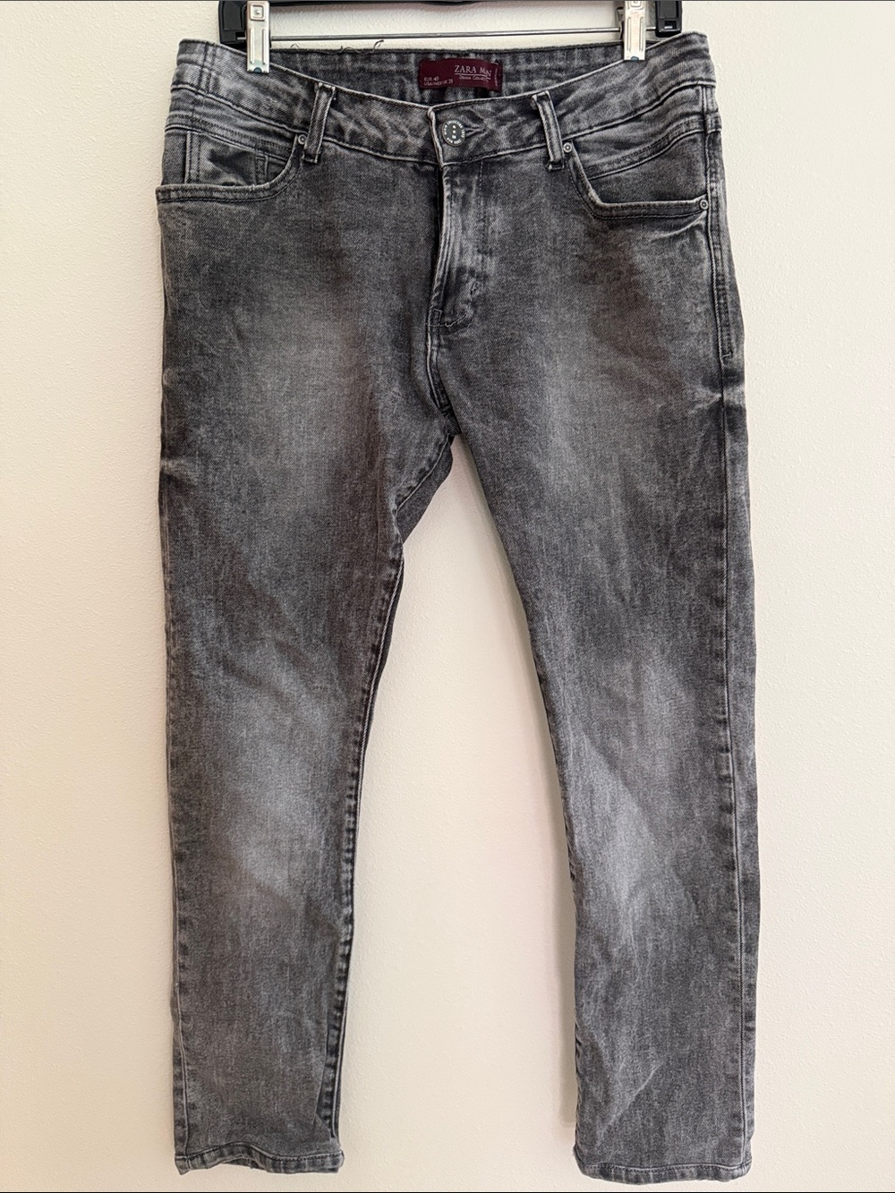 Zara Black-Gray Washed Slim Jeans